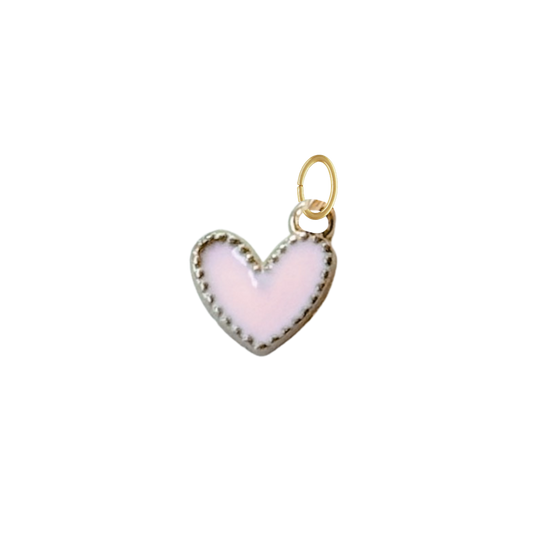 Dainty Light Pink Heart Charm