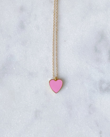 Dainty heart charm necklace