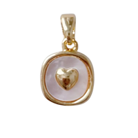 Dainty Mother of Pearl Heart Charm
