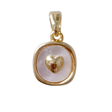 Dainty Mother of Pearl Heart Charm