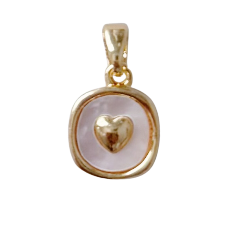 Dainty Mother of Pearl Heart Charm