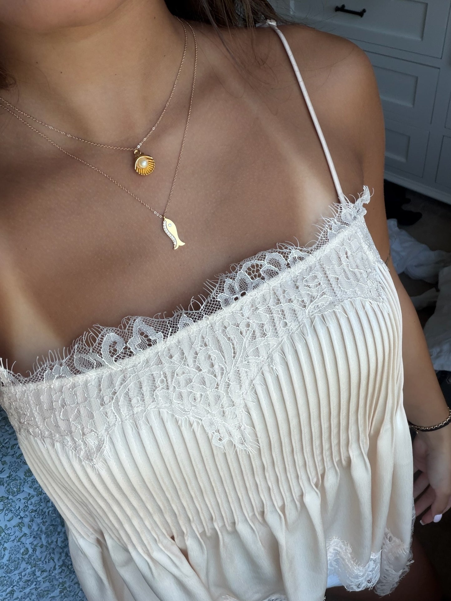 Surfside Seashell & Pearl Necklace