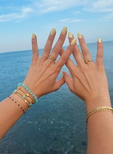 Gold Beaded Bracelet Set