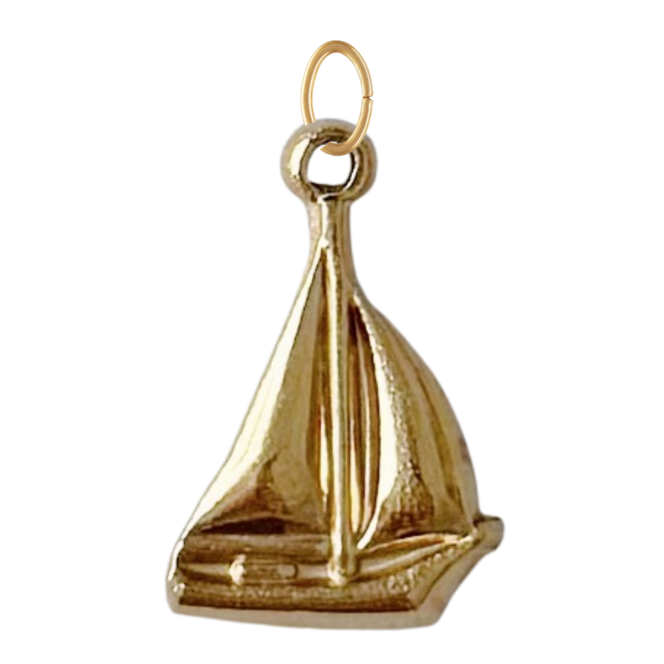 Gold Sailboat Charm