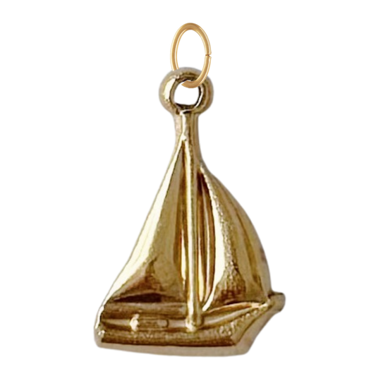 Gold Sailboat Charm