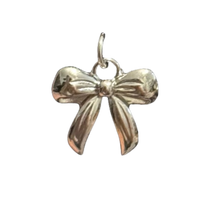 Silver Bow Charm