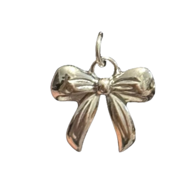Silver Bow Charm