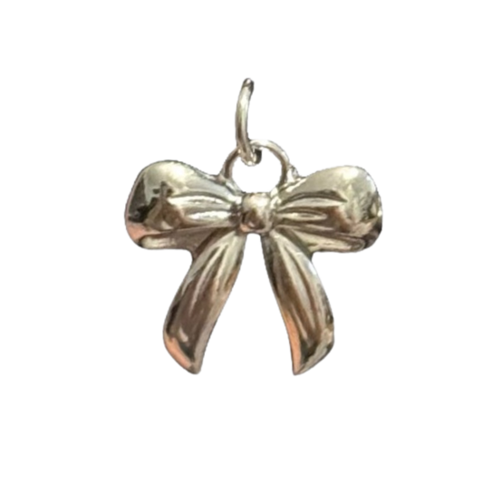 Silver Bow Charm