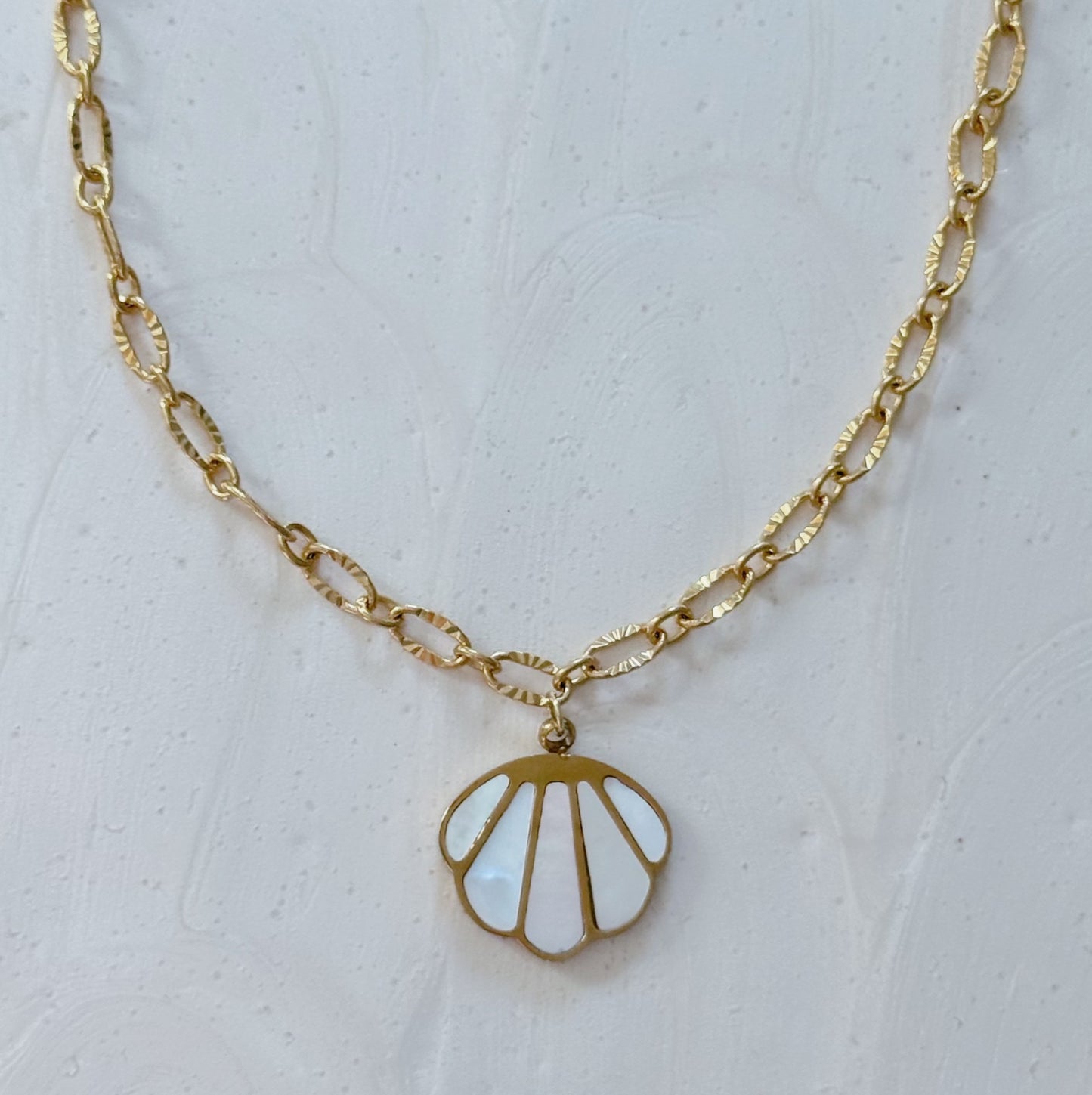 Miacomet Mother of Pearl Seashell Necklace