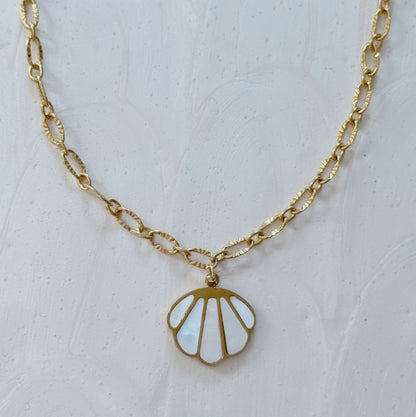 Miacomet Mother of Pearl Seashell Necklace