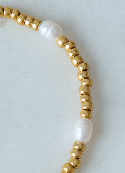 Boardwalk beaded pearl bracelet