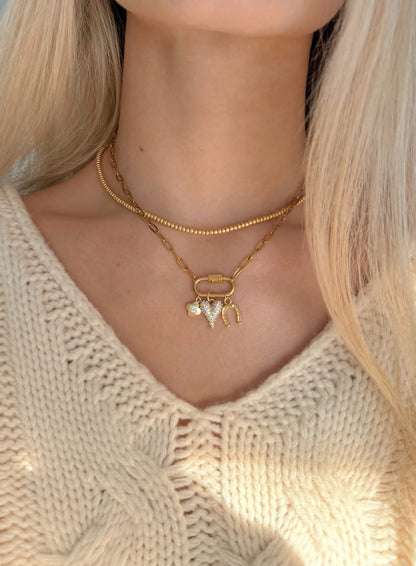 Lucky Girl Dainty Carabiner Necklace
