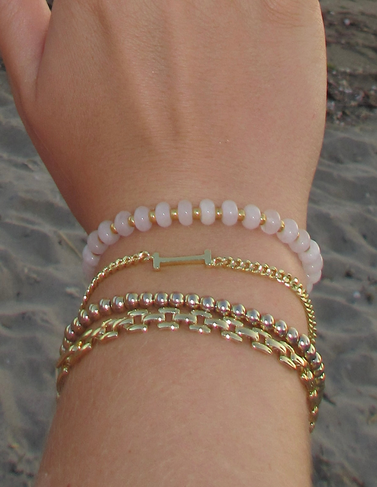Love You More Rose Quartz Bracelet