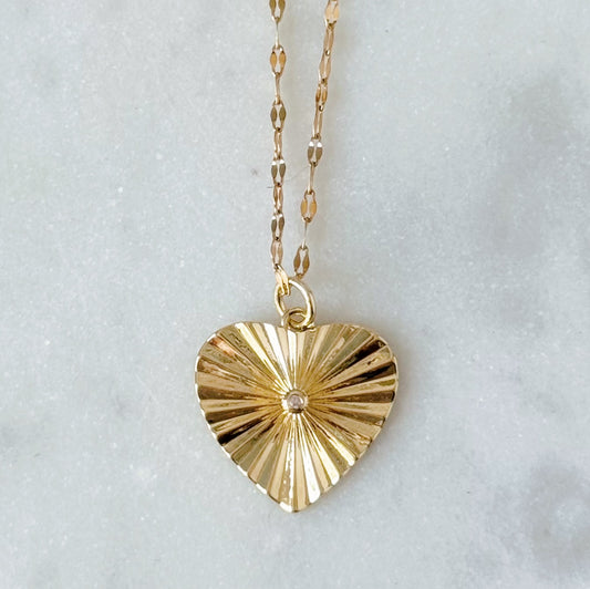 Golden Hour Heart Necklace