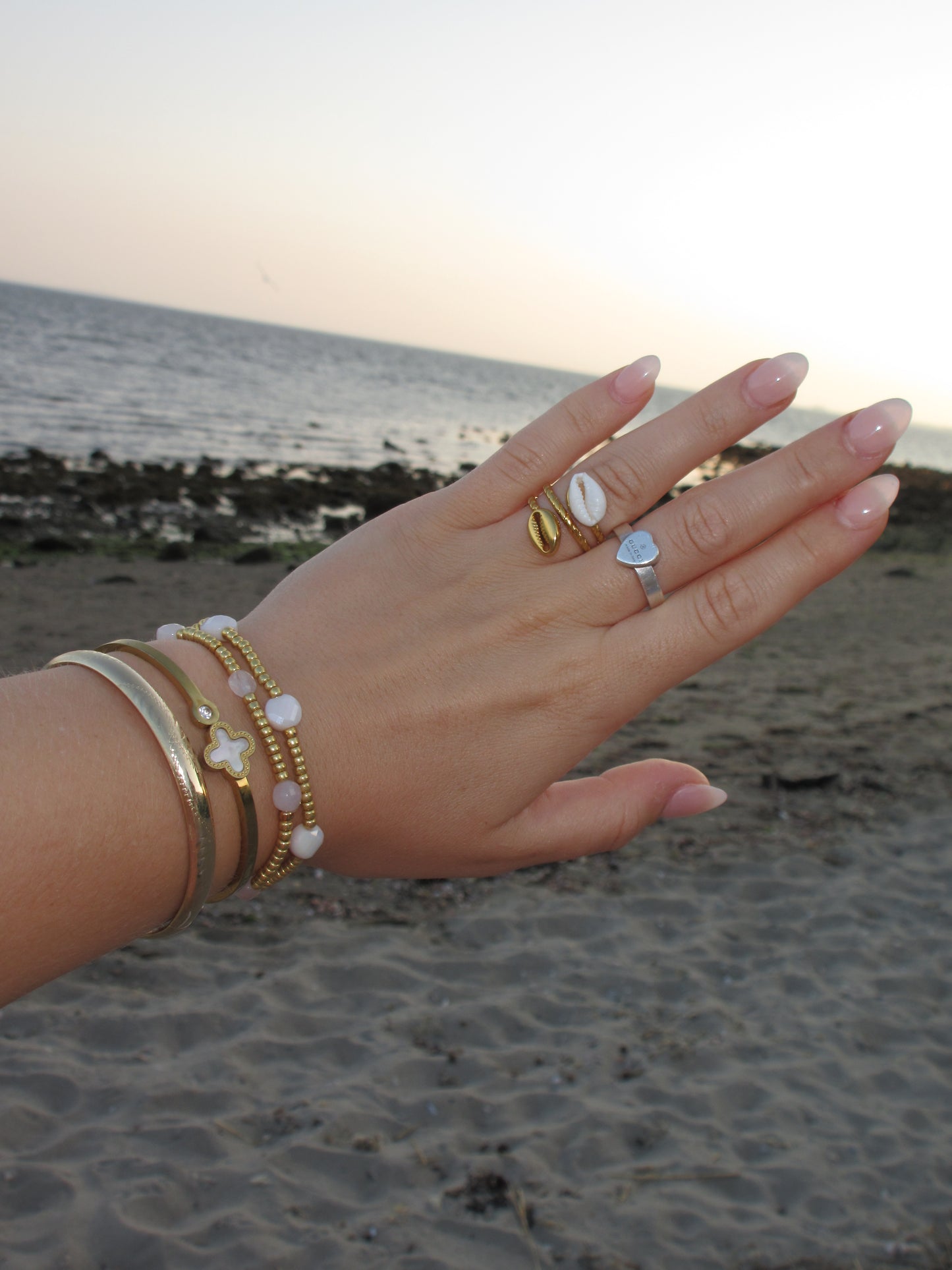 Double Cowrie Shell Ring