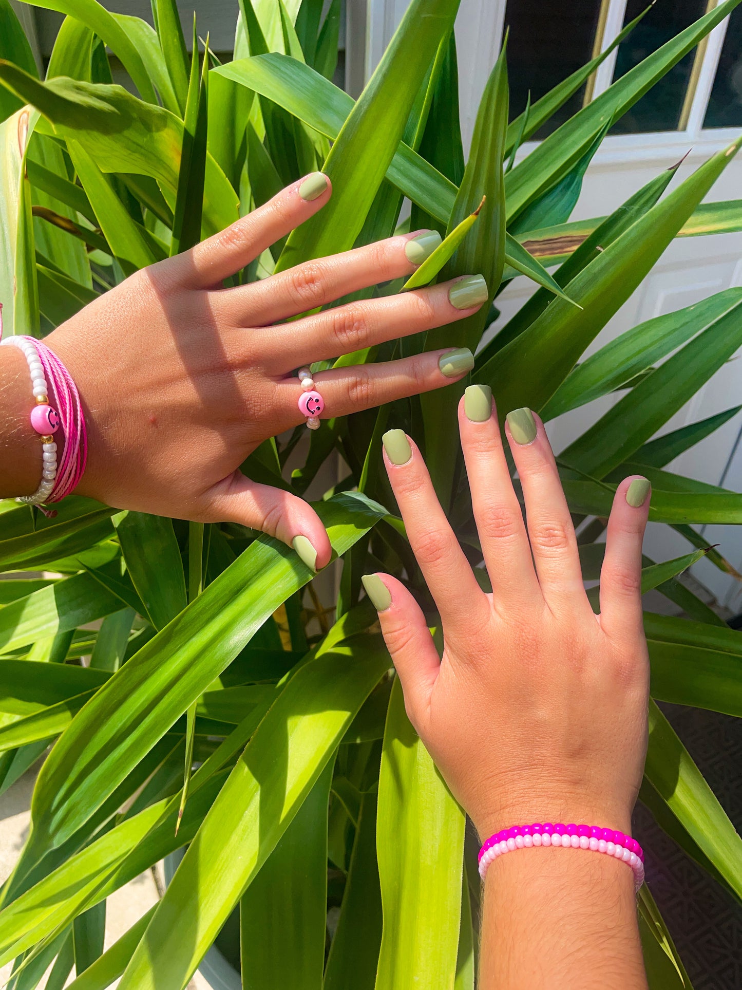 Pink paradise bracelet stack