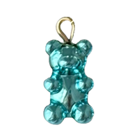 Metallic Turquoise Gummy Bear Charm