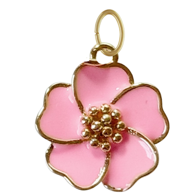 Light Pink Hibiscus Flower Charm