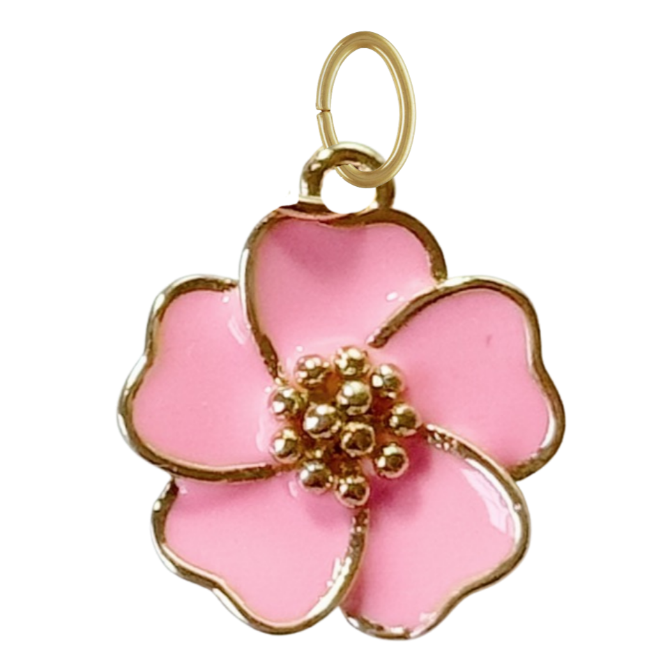 Light Pink Hibiscus Flower Charm