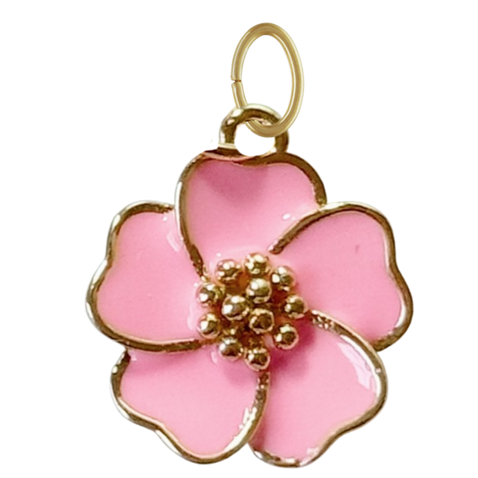Light Pink Hibiscus Flower Charm