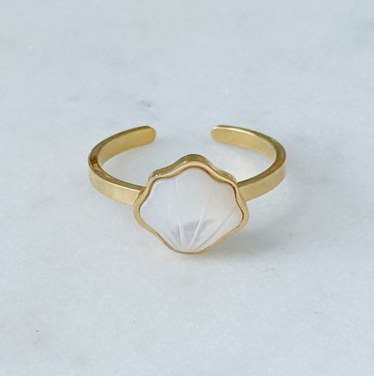 Capri Enamel Shell Ring