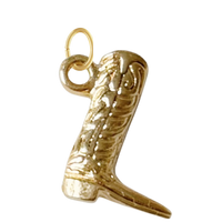 Large Gold Cowgirl Boot Charm