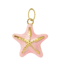 Light Pink Enamel Starfish Charm