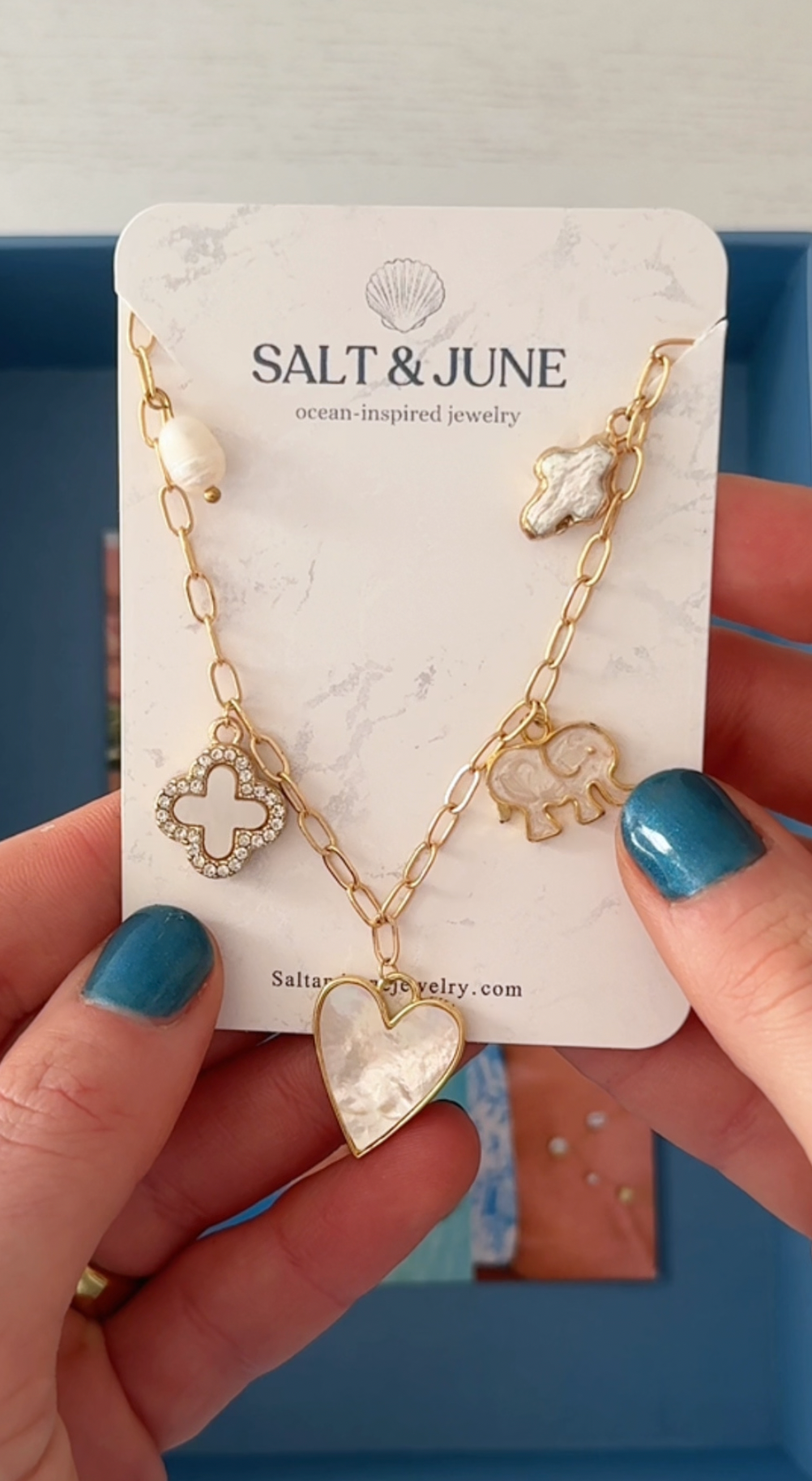 Pearl Promise Mother of Pearl Charm Necklace