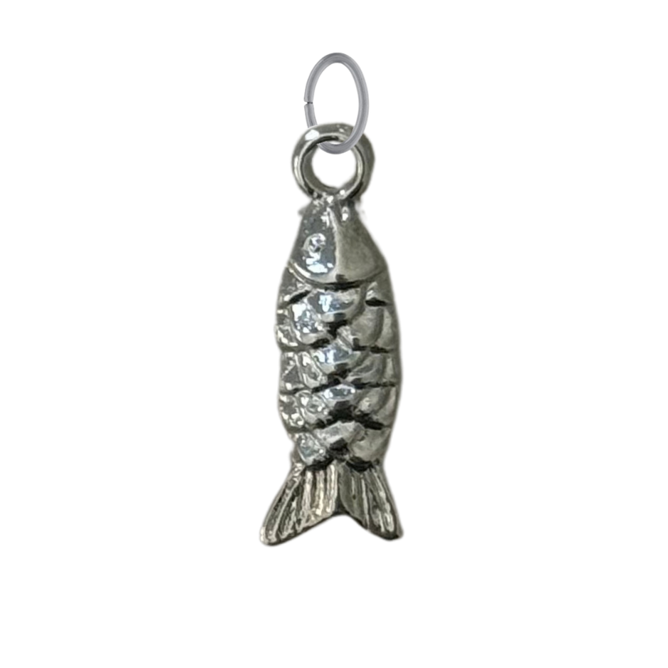 Small Silver Fish Charm