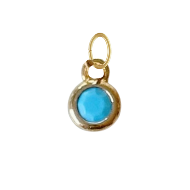 Tiny Round Larimar Charm