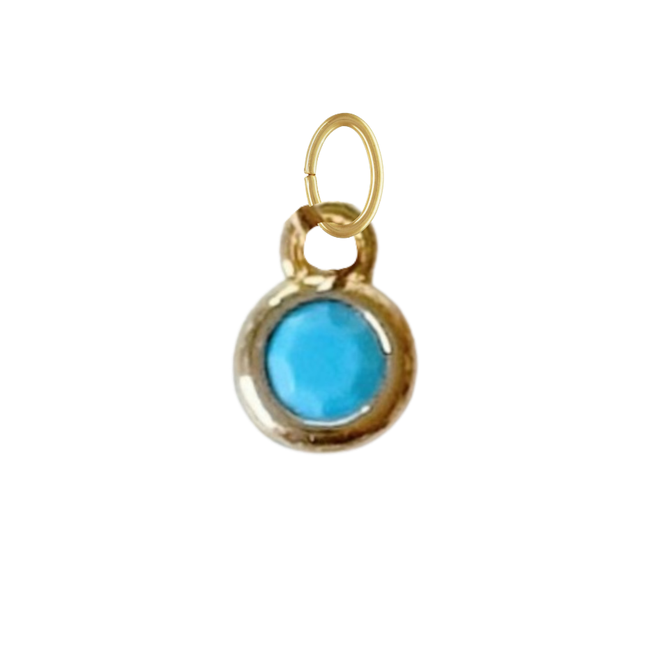 Tiny Round Larimar Charm