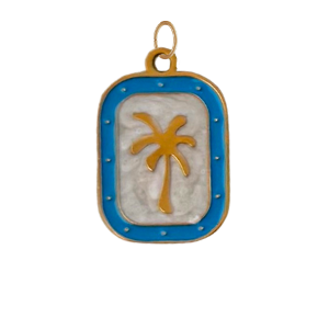 Blue Palm Tree Charm