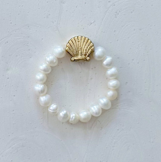 Pearl Seashell Ring