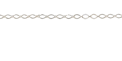 Silver Diamond-Link Textured Chain