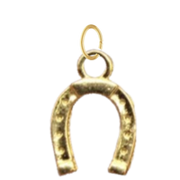 Large Gold Horse Shoe Charm
