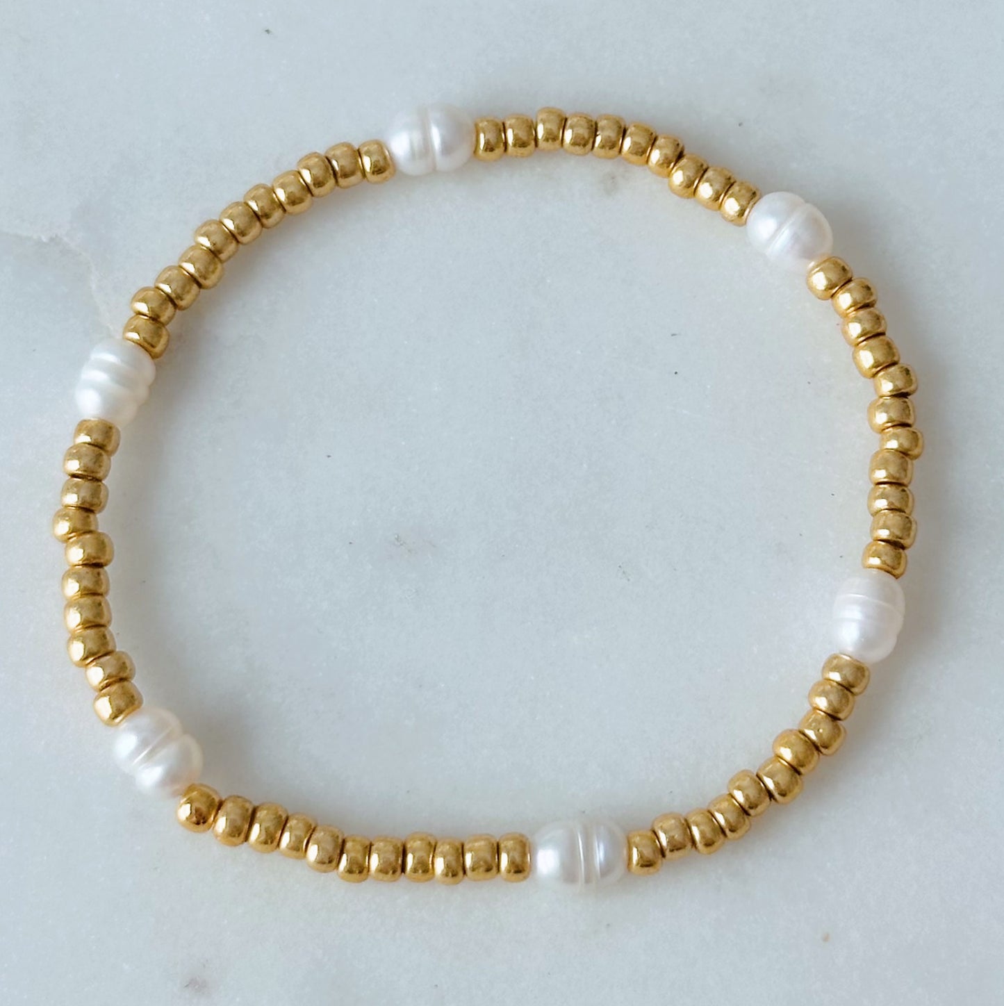 Boardwalk beaded pearl bracelet