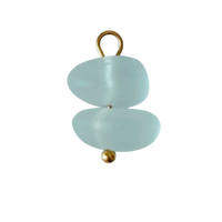 Blue Sea Glass Charm