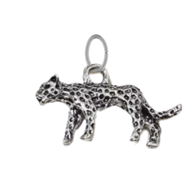 Silver Cheetah Charm