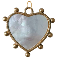 Mother of Pearl Heart Charm