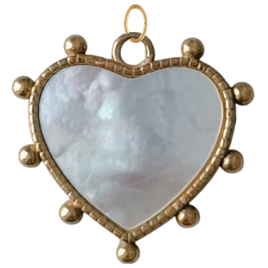 Mother of Pearl Heart Charm