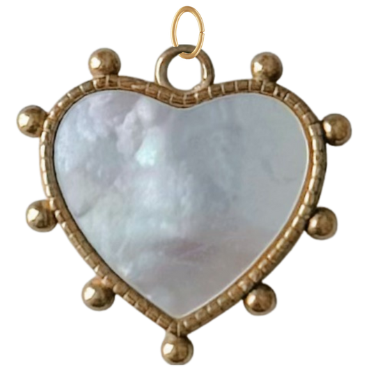 Mother of Pearl Heart Charm