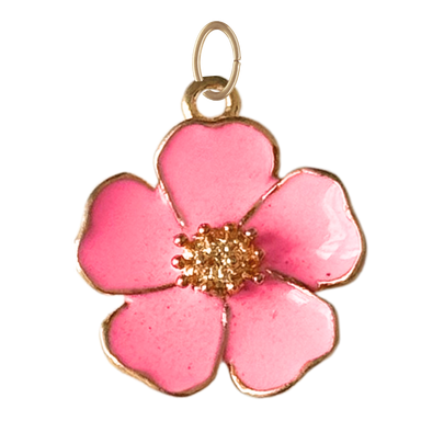 Hot Pink Hibiscus Flower Charm