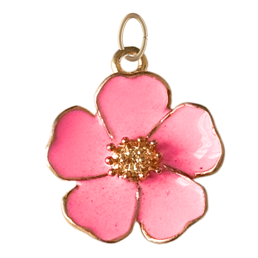 Hot Pink Hibiscus Flower Charm