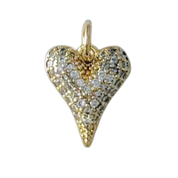CZ Gem Heart Charm