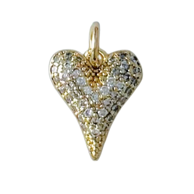 CZ Gem Heart Charm