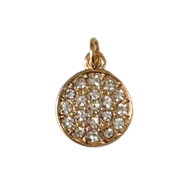Gold Round CZ Gem Pendant