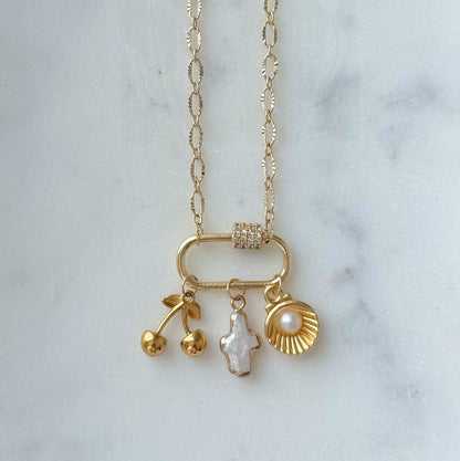 Cherry Cove Carabiner Charm Necklace