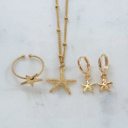 Gold Starfish Gift Set