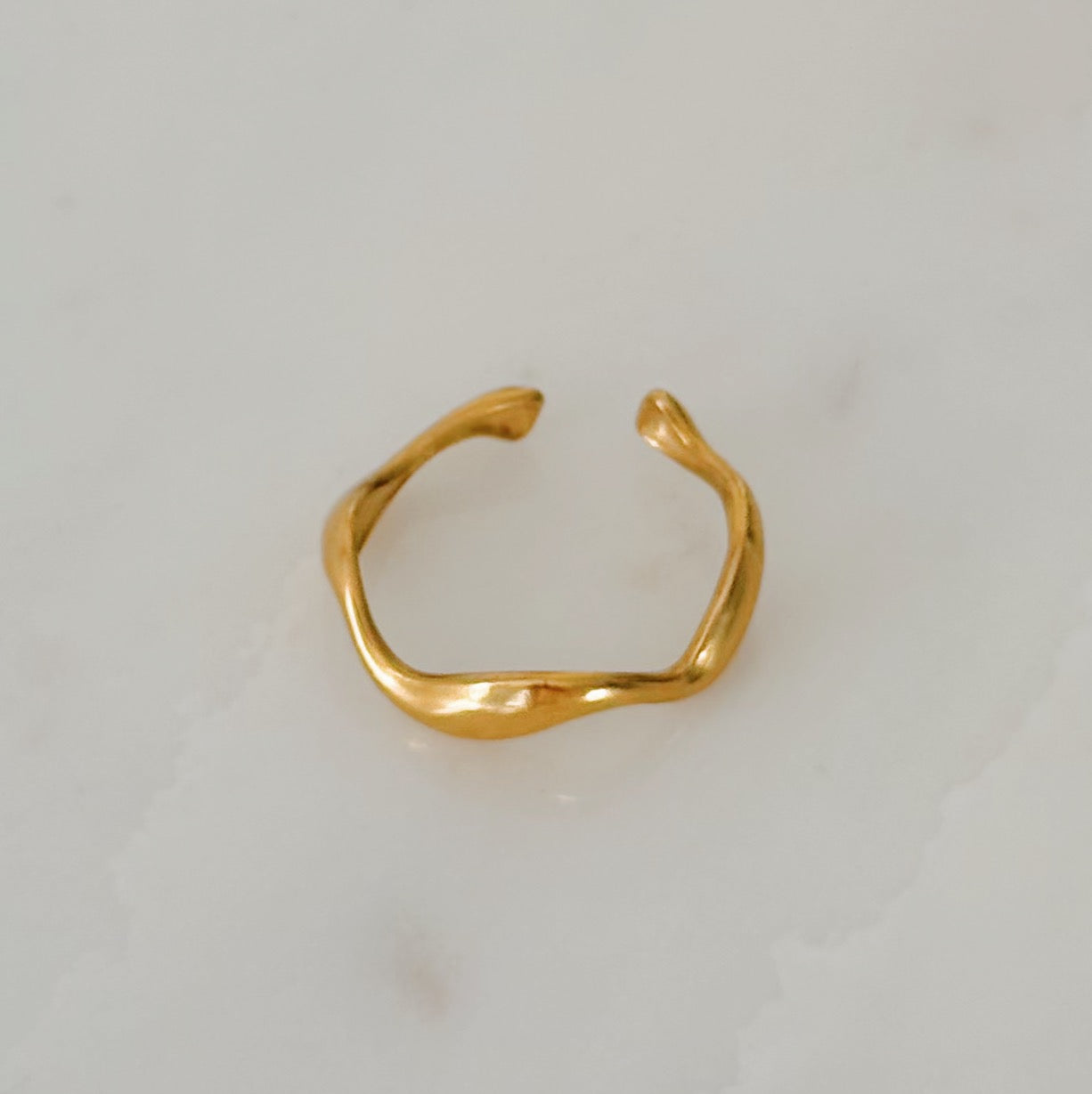 Dainty Golden Wave Ring