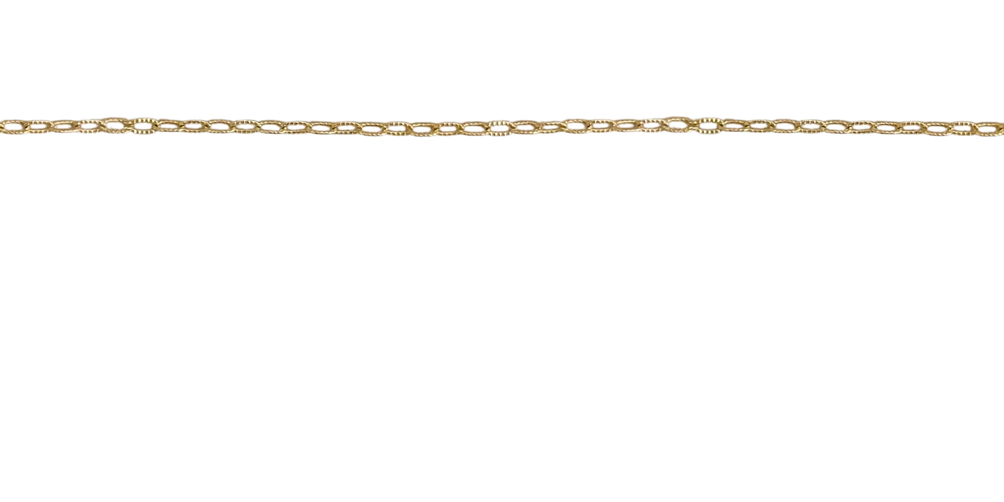 Tiny Gold Crimped Paperclip Chain